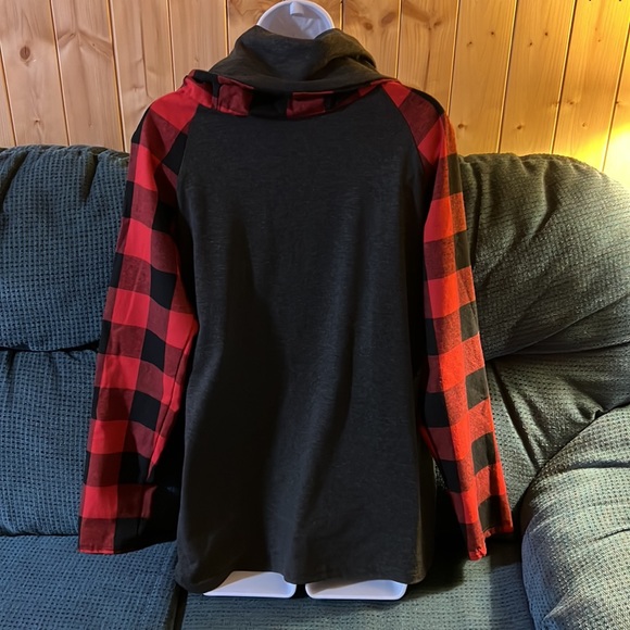 Buffalo Plaid Turtleneck Tunic - Picture 2 of 2